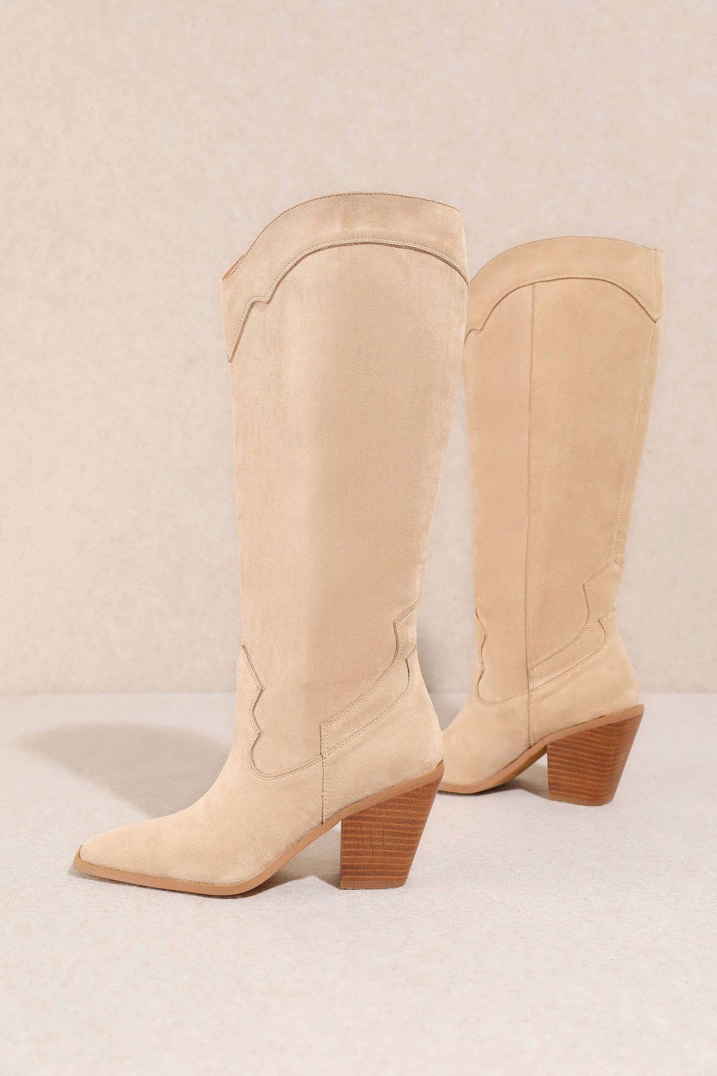 Miracle Miles - Classy Suede Western Women's Boots