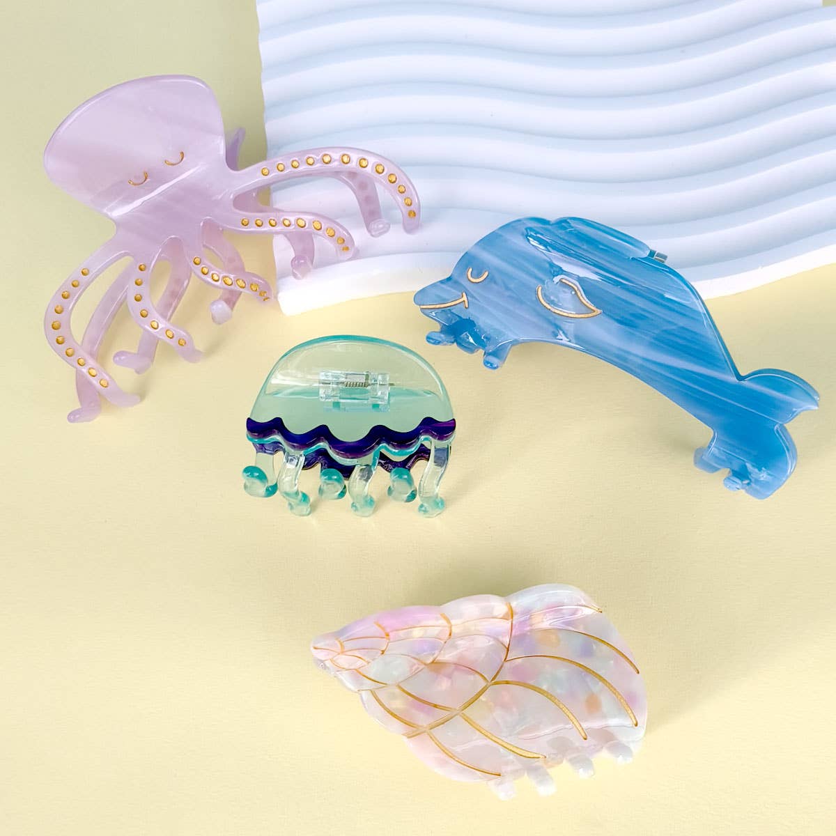 Ocean Hair Claw Clips