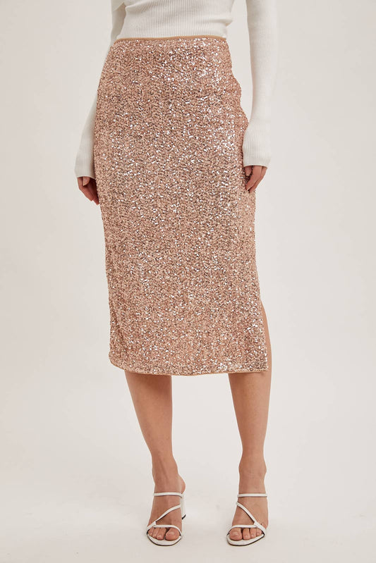 Sammy SEQUIN MIDI SKIRT PARTY WEAR