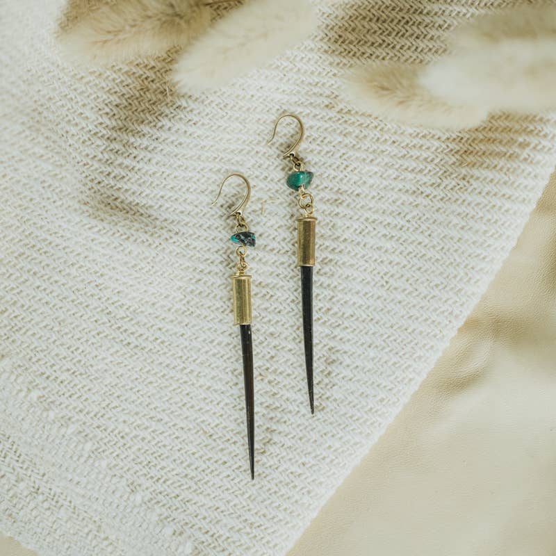 Commonform Quill + Turquoise Earrings