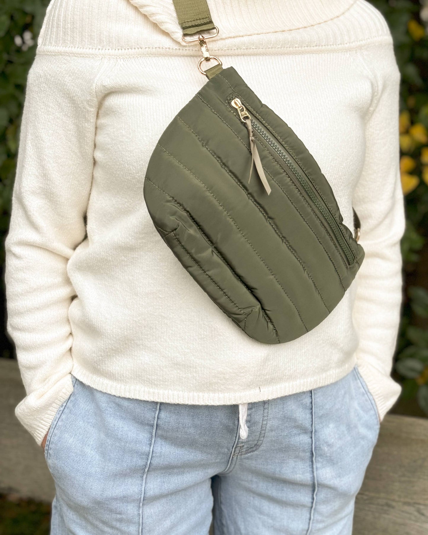 The Blake | Crescent Puffer Sling Bag | 14 Colors