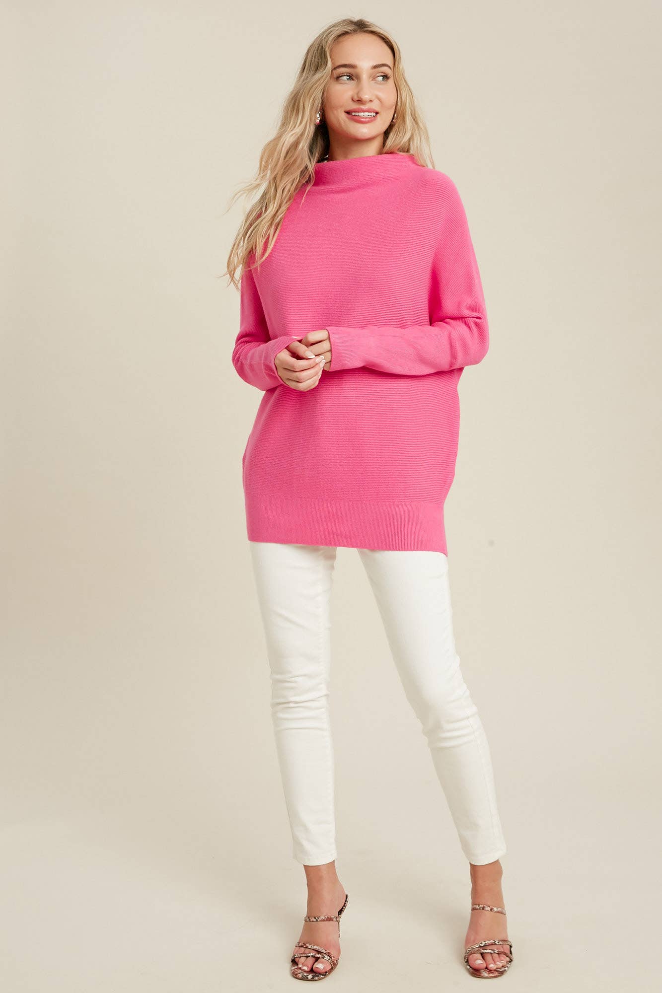 Megan - Slouch Neck Dolman Pullover