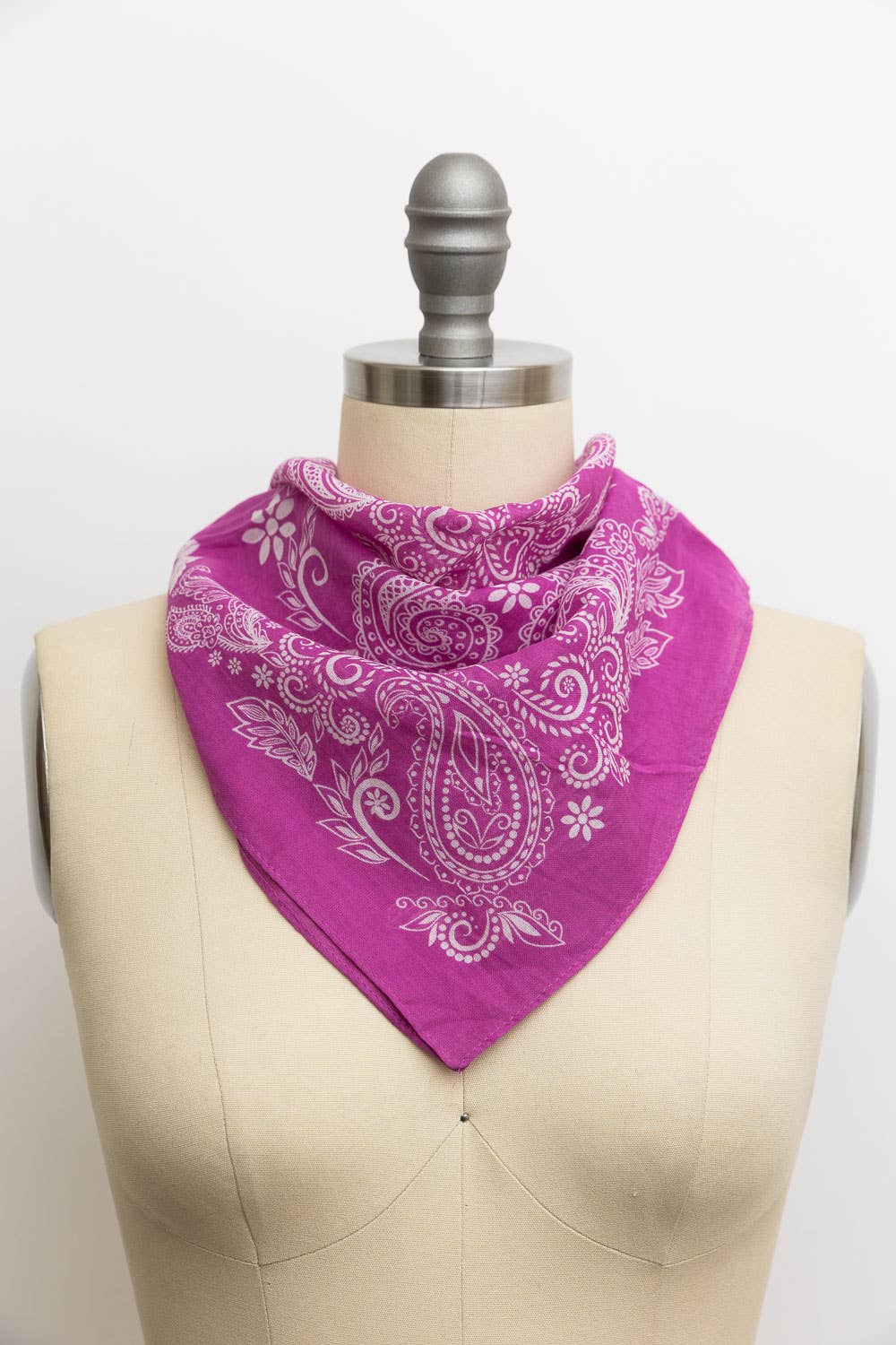 Vintage Pattern Bandana - Boho Chic Square Scarf