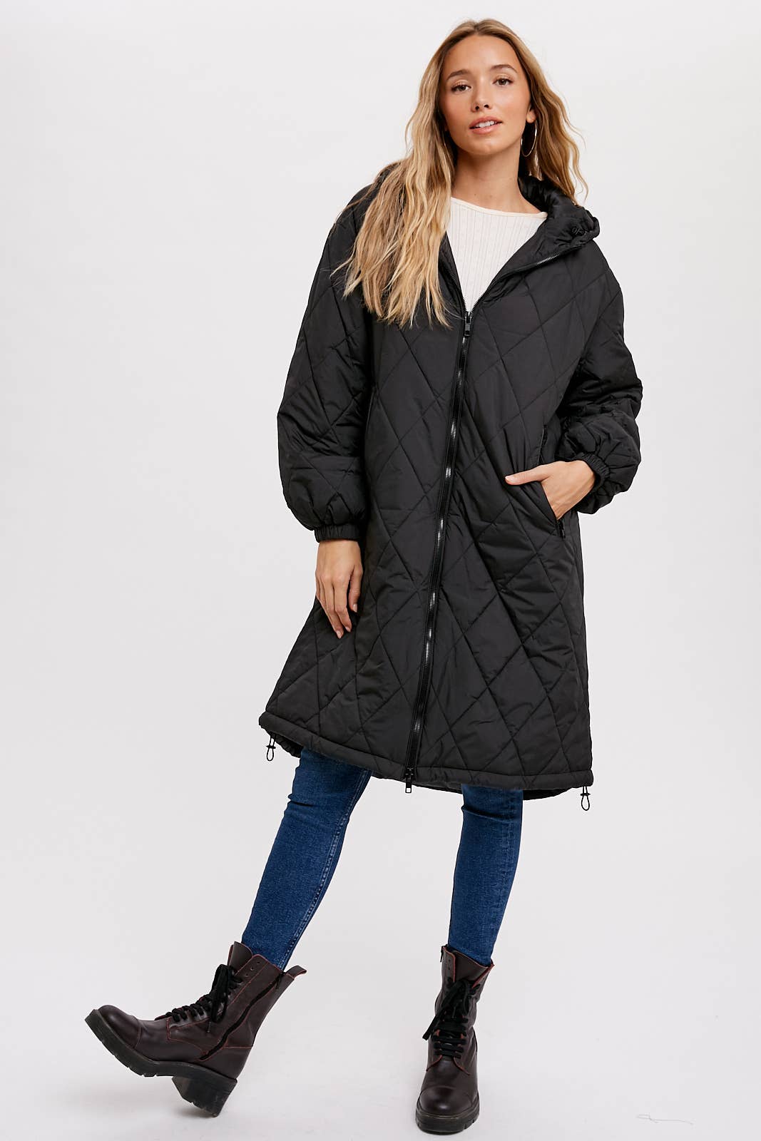 Renee - Longline Quilted Puffer Jacket