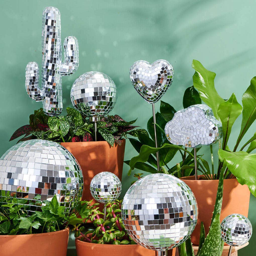 Disco Cactus - Disco Ball Decorative Plant Stakes