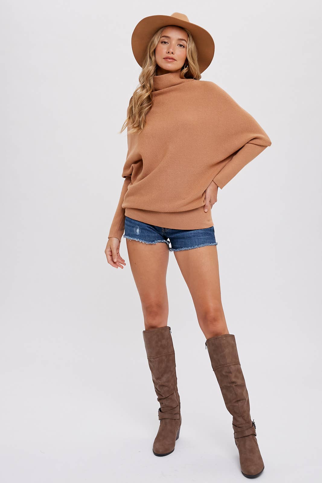 Megan - Slouch Neck Dolman Pullover