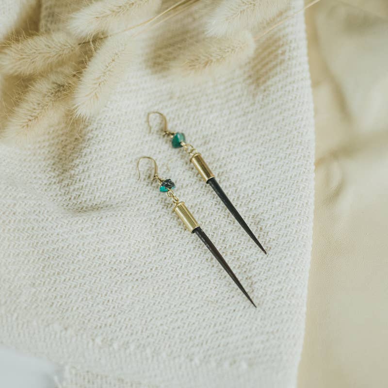 Commonform Quill + Turquoise Earrings