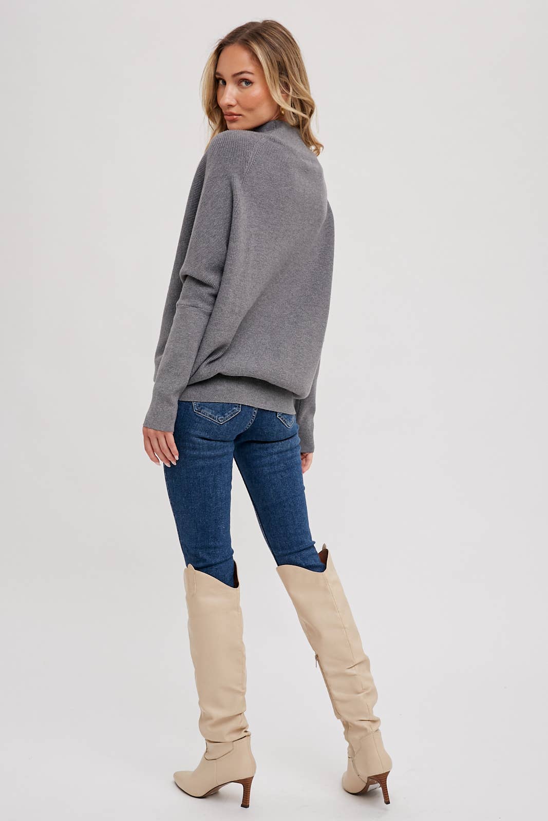 Megan - Slouch Neck Dolman Pullover