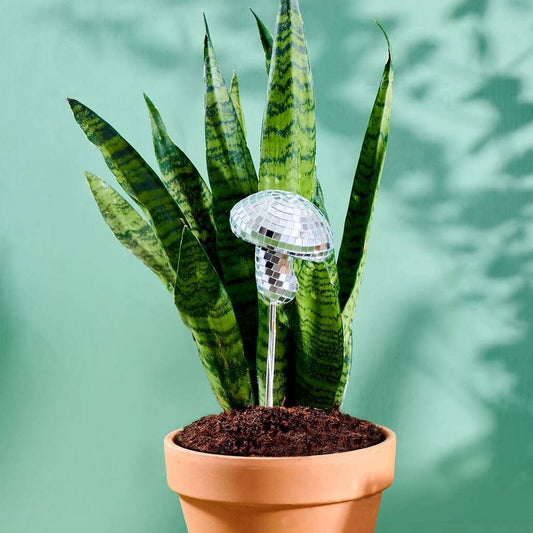 Disco Mushroom 2 - Disco Ball Decorative Plant Stakes