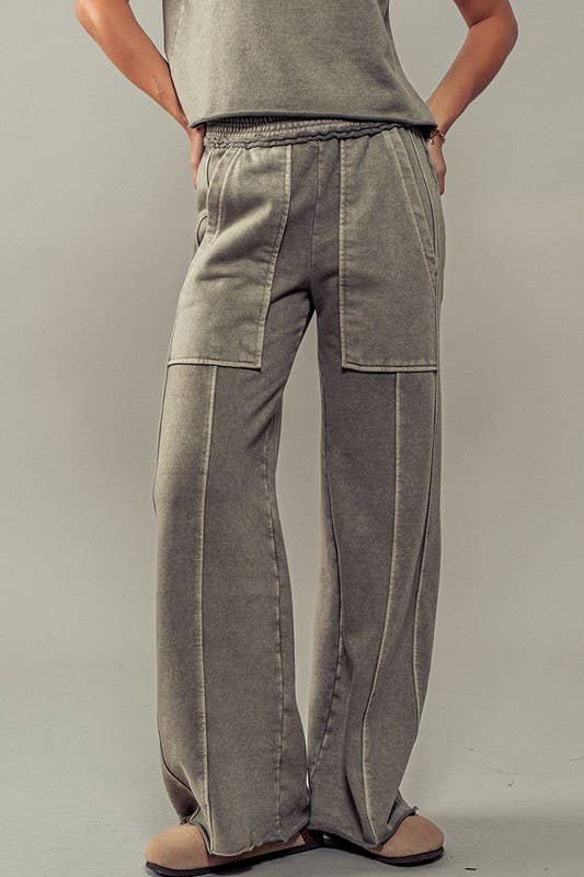 Paula Classic Mineral Washed Paneled Pants