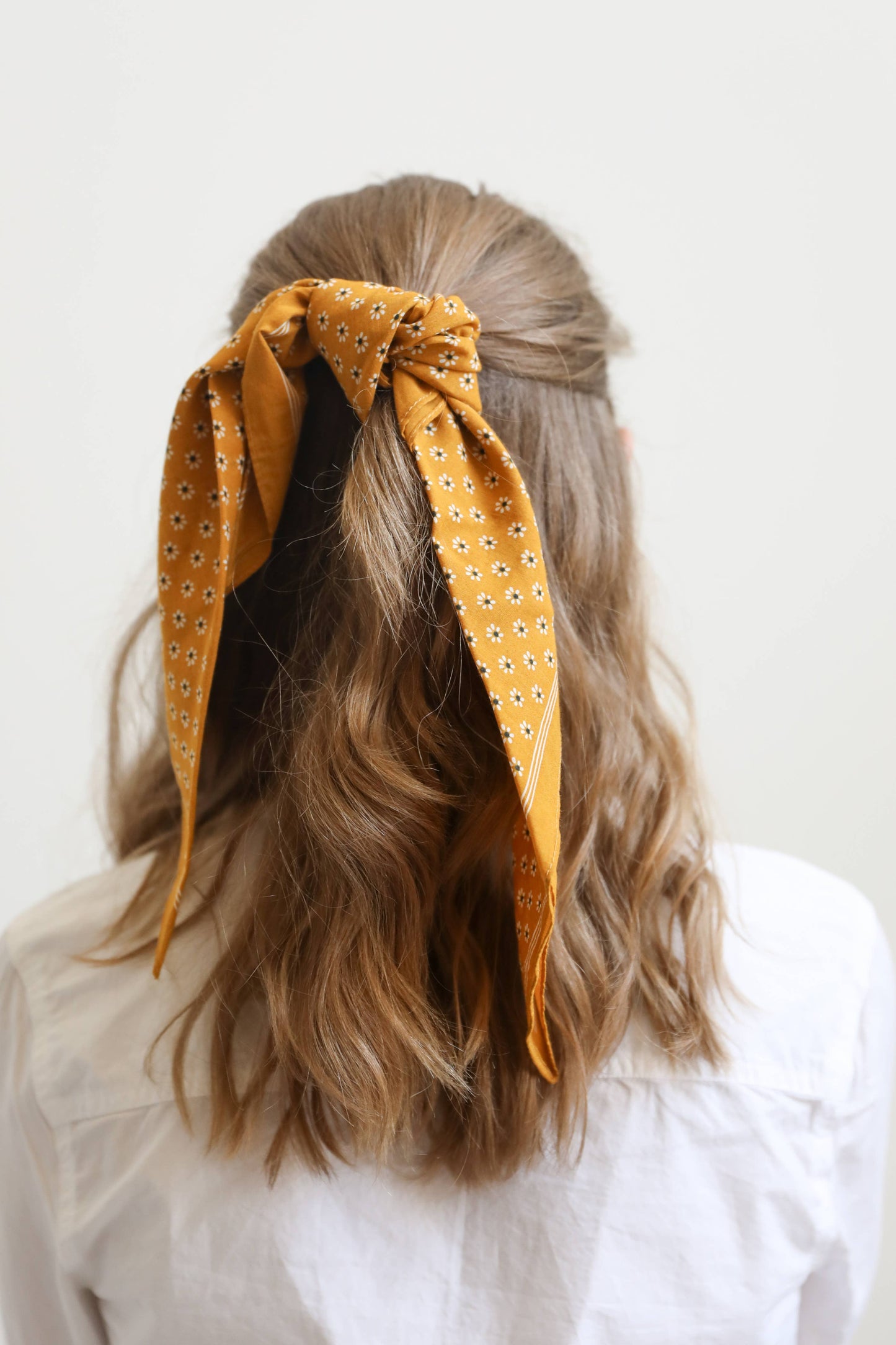 Cotton Daisy Bandana in Black, Rose, Yellow and Rust 🌼