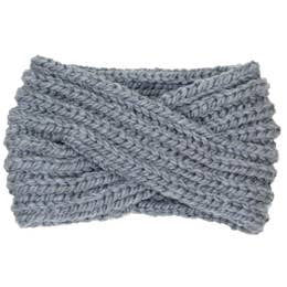 Headband Solid Twisted Wide Knit