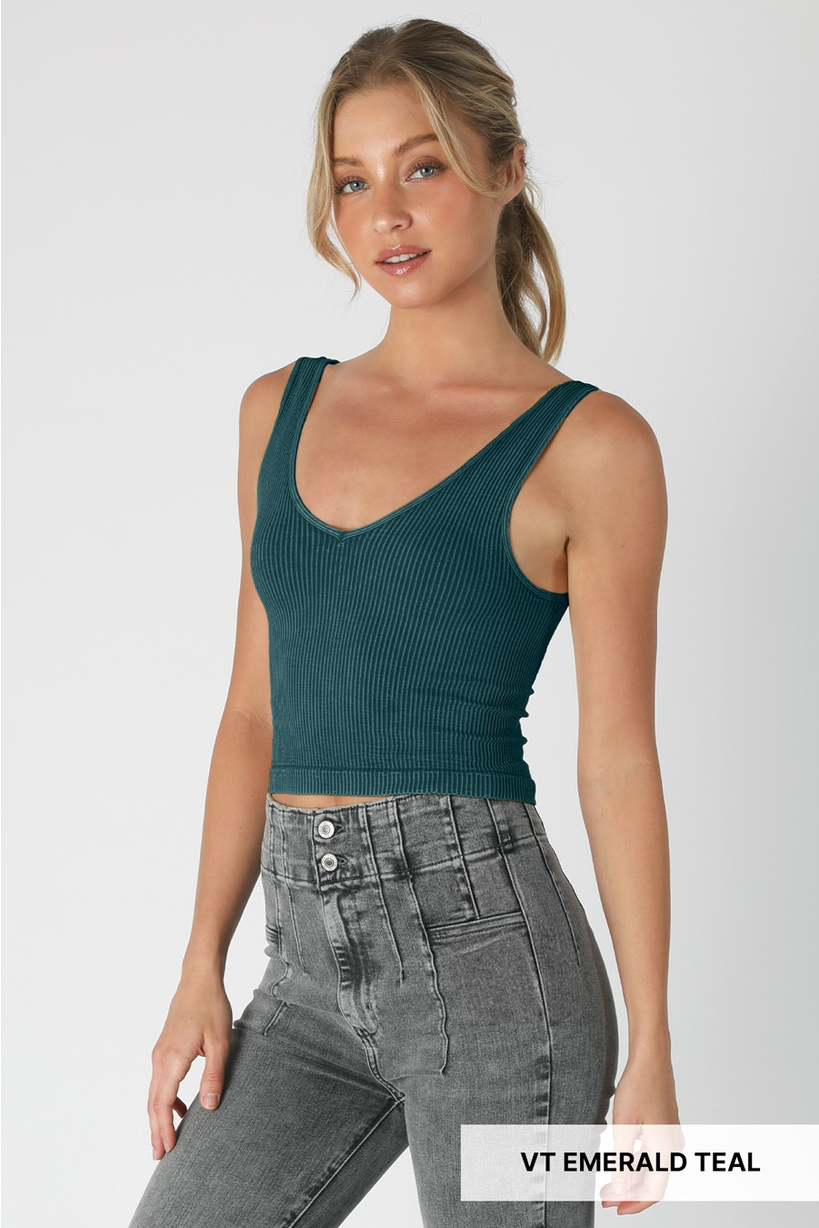 Nikibiki - Reversible Ribbed Crop Top