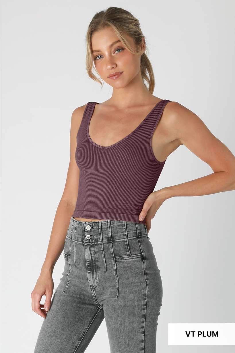 Nikibiki - Reversible Ribbed Crop Top