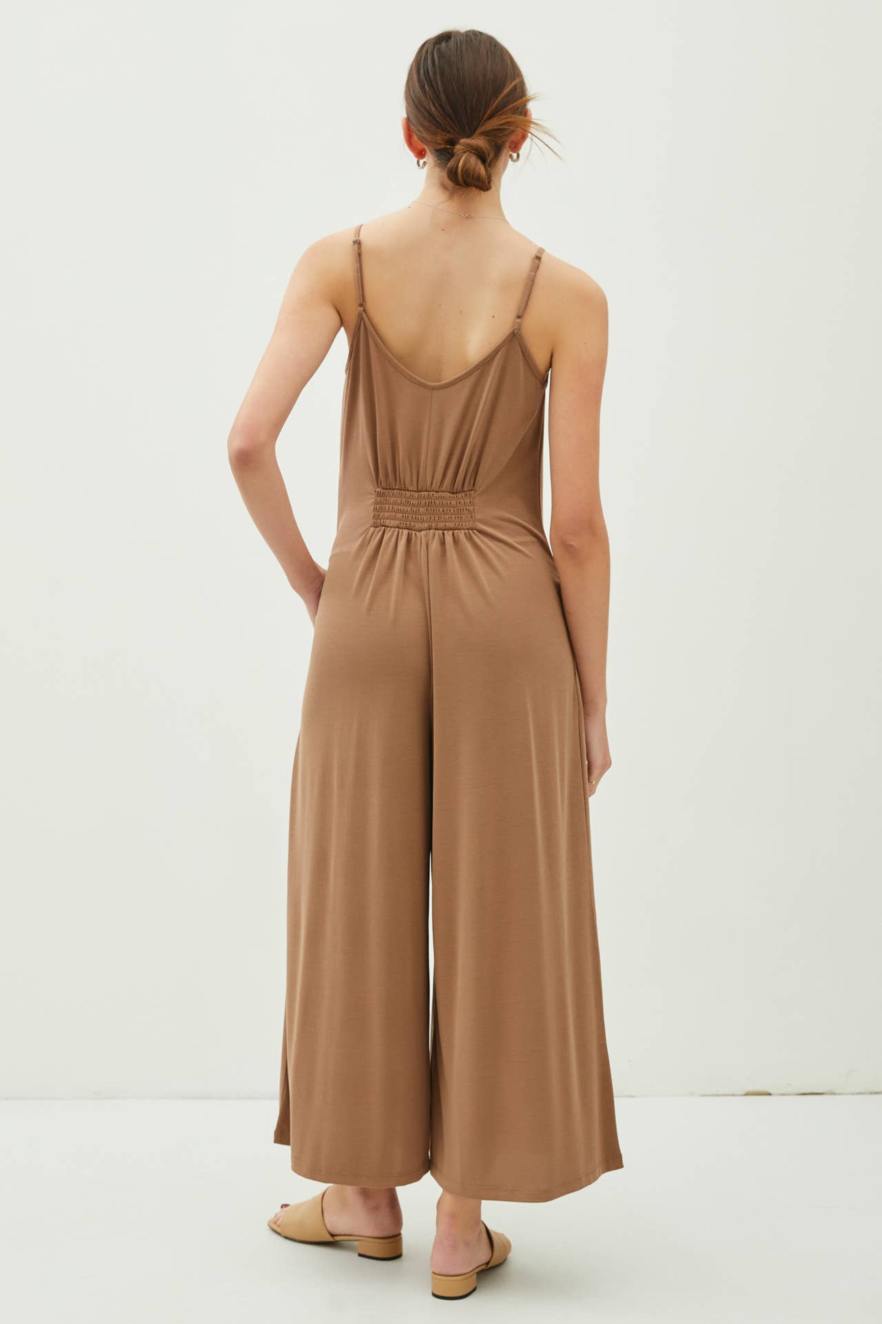 Jaime - MODAL JERSEY WIDE LEG BABYDOLL JUMPSUIT by Be Cool