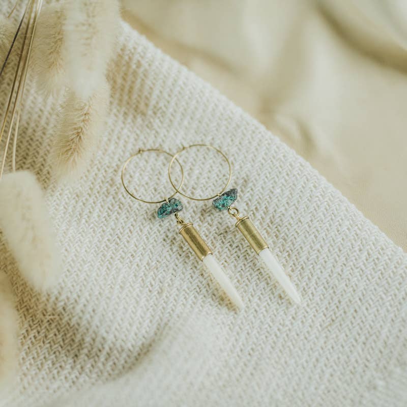 Commonform Quill + Turquoise Hoops