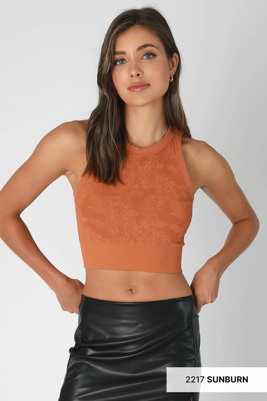 Nikibiki - Lace High Neck Crop