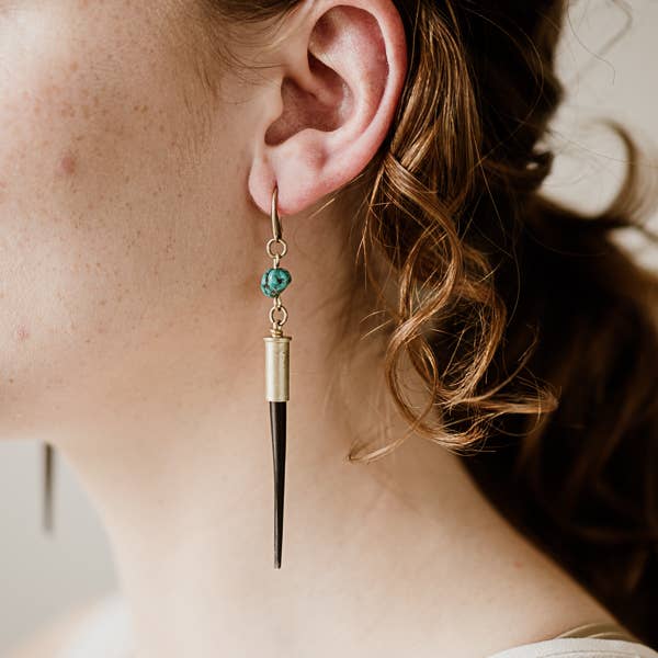 Commonform Quill + Turquoise Earrings