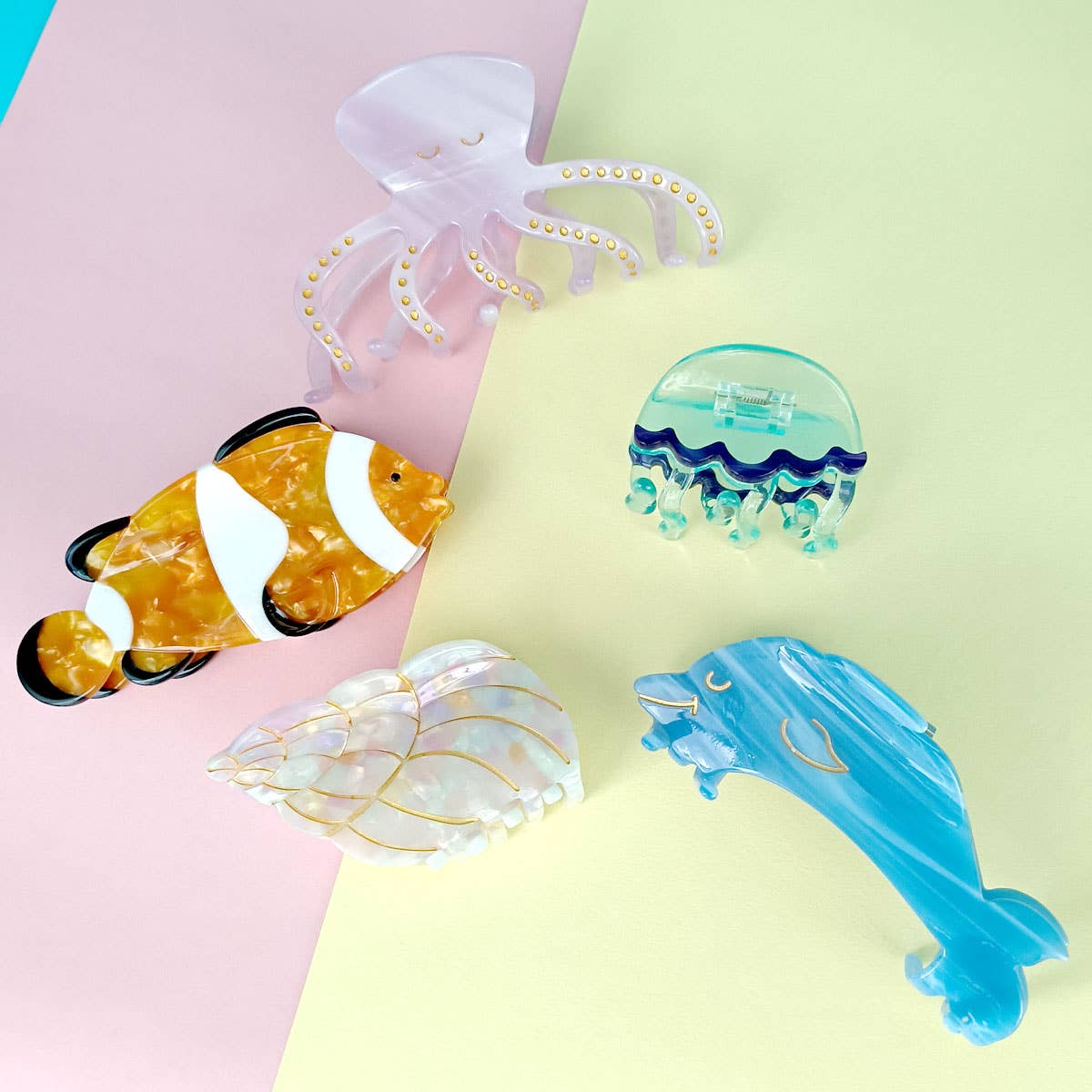 Ocean Hair Claw Clips