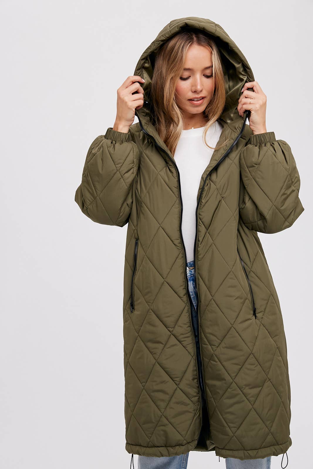 Renee - Longline Quilted Puffer Jacket