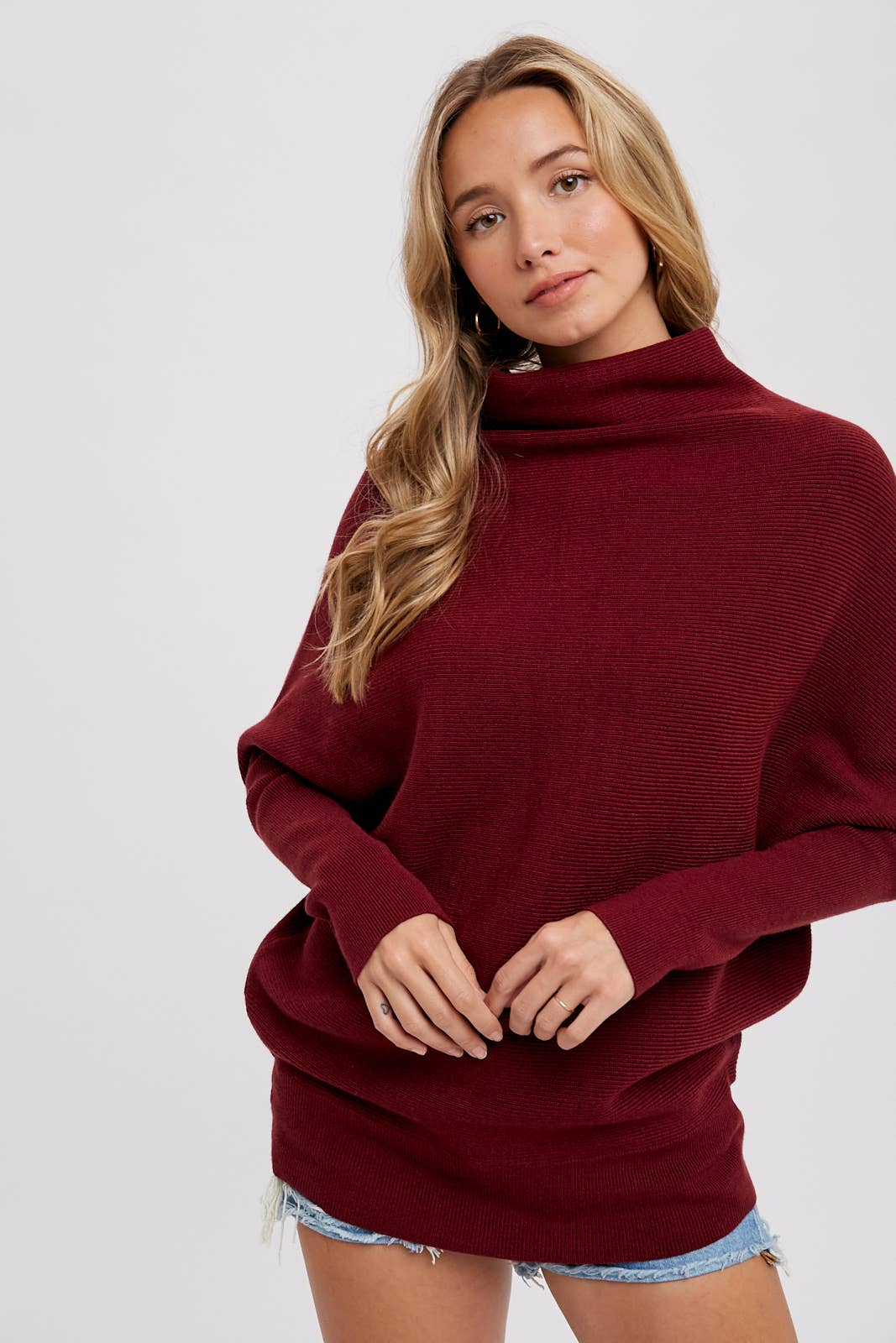 Megan - Slouch Neck Dolman Pullover