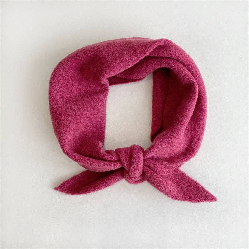 FUZZY WOOL CRAVAT SCARF - crystal bright