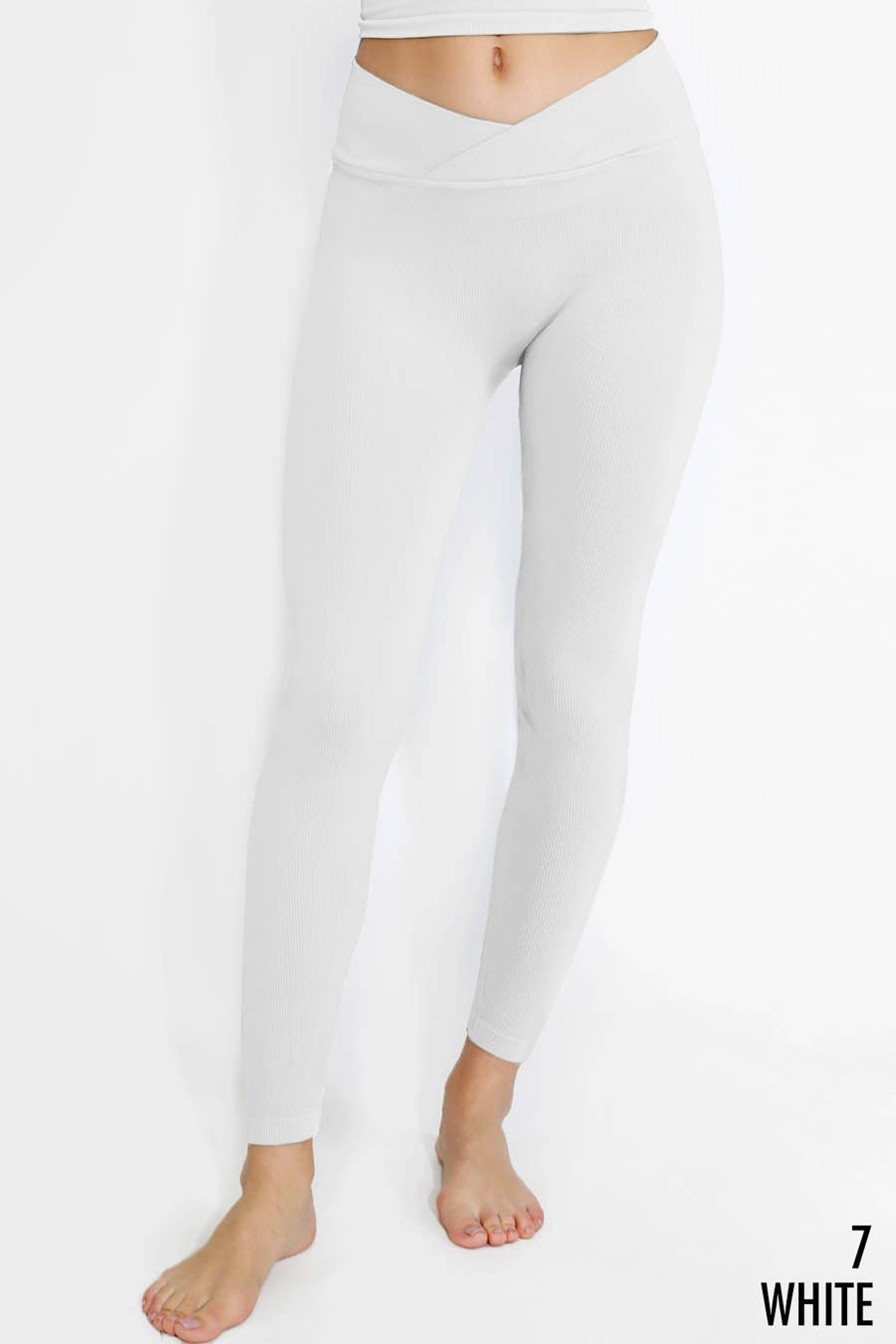 Nikibiki - Ribbed Crossover Waistband Leggings