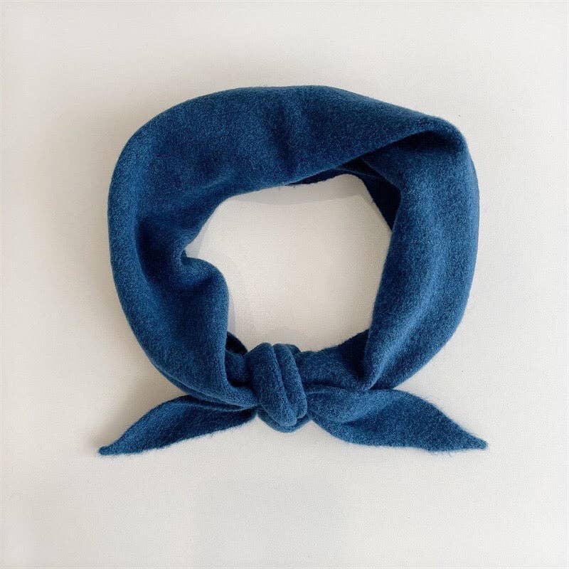 FUZZY WOOL CRAVAT SCARF - crystal bright