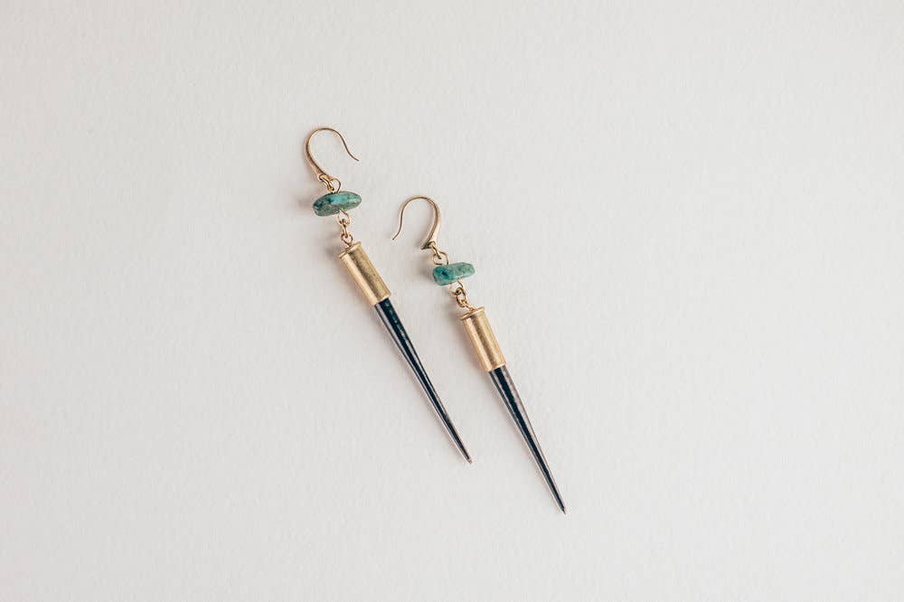 Commonform Quill + Turquoise Earrings