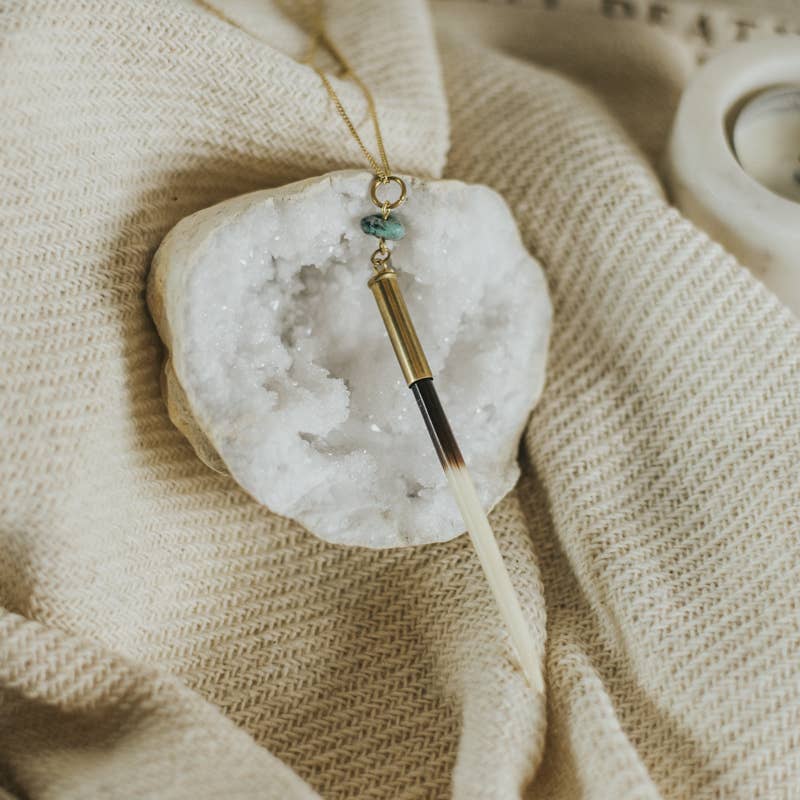 Commonform Quill + Turquoise Necklace